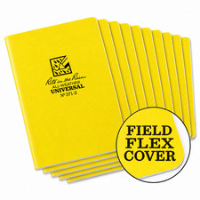 Rite In The Rain Stapled Notebook 371-2 (10 books) Yellow, 4 5/8" x 7" Universal