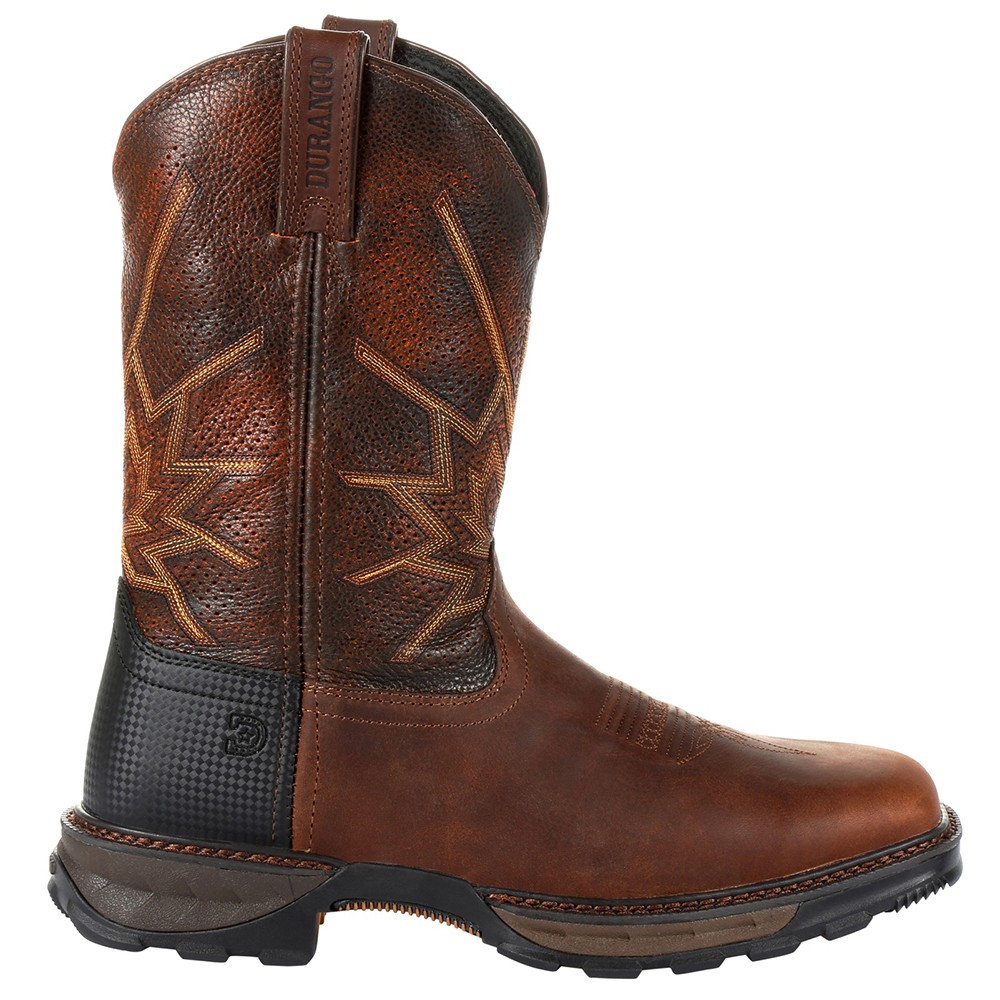 Durango Mens MAVERICK XP Ventilated Western Brown Leather Work