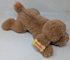 FAO Schwarz Doodle Lying Plush Puppy Dog Stuffed Animal Adopt A Pet Mix Pups 15"