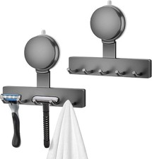 2PCS Suction Cup Razor Holder, Suction Cup Holder for Shower Wall, Removable and