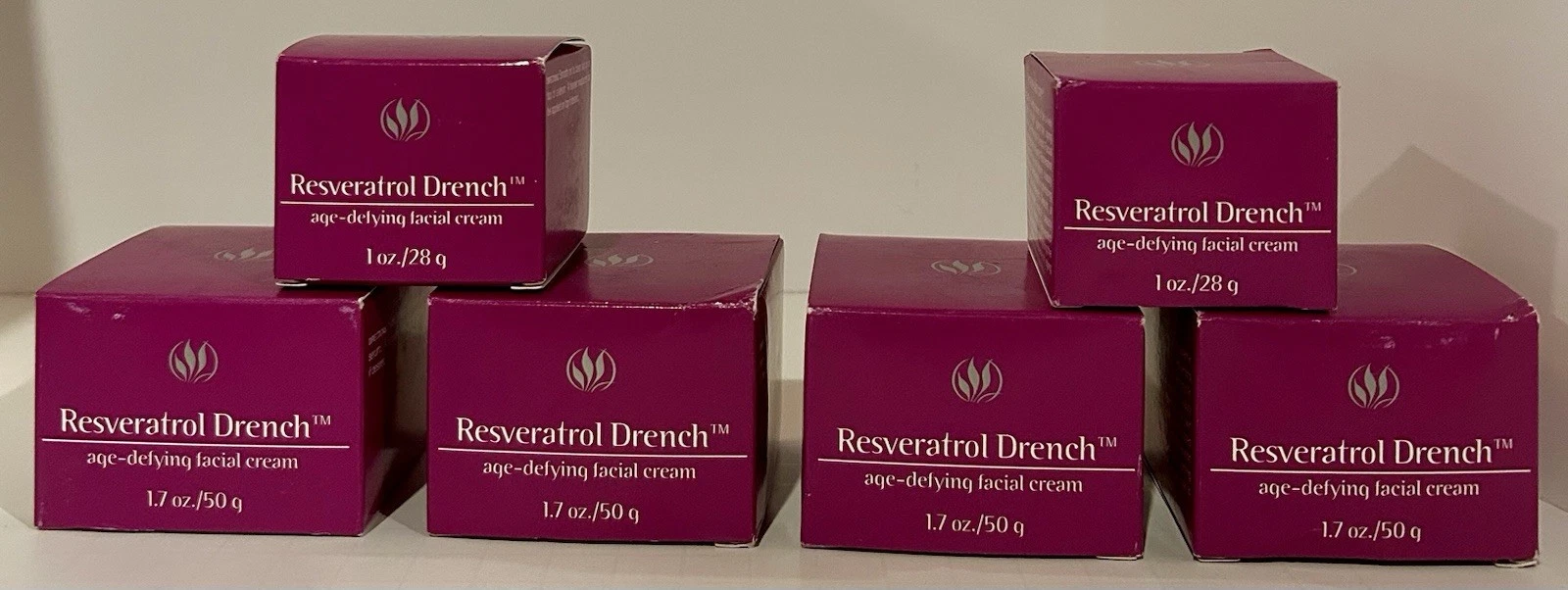 Lot Of 6 Serious Skin Care Resveratrol Drench Age Defying Facial Cream **READ