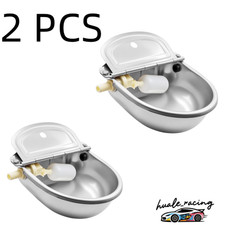 2 For Dog Horse Cow Pig Drink Water Automatic Dispenser Water Trough Bowl