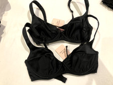 Ex-Agent Provocateur bra black satin non padded size 34B/C