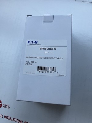Eaton BRNSURGE10 Surge Protector Device, Type 2, 120/240v AC, 2-Pole