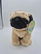 Go Pug 10.5" Plush Stuffed Classroom Tan Dog NWT Realistic