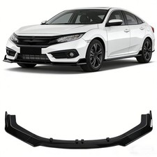 For Honda Civic 2010-2020 Front Bumper Lip Body Kit Splitter Spoiler Gloss Black