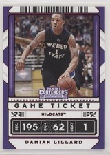 2020 Panini Contenders Draft Picks Variation Game Ticket Red Damian Lillard 5p5