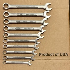 Craftsman USA Metric Combination Wrench Set 9-18mm 10pc