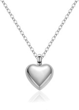 Cremation Jewelry Tiny Heart Urn Necklaces for Ashes for Women Men Stainless Ste