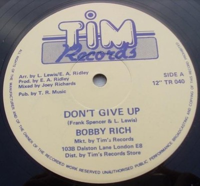 Bobby Rich / Tim's All Stars - Don't Give Up (12'') (Near Mint (NM or M-)) - 2791