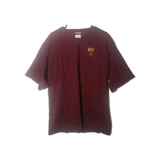 Santee HVYWT Burgundy Tshirt Top USA Made Embroidered Word Graphic Size XL