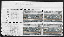 1966 bloc de 4 timbres coin numéroté  usine de la rance  N° 1507 Neufs **