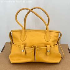 Dooney and Bourke Women's Yellow Solid Pebbled Leather Shoulder Bag Purse