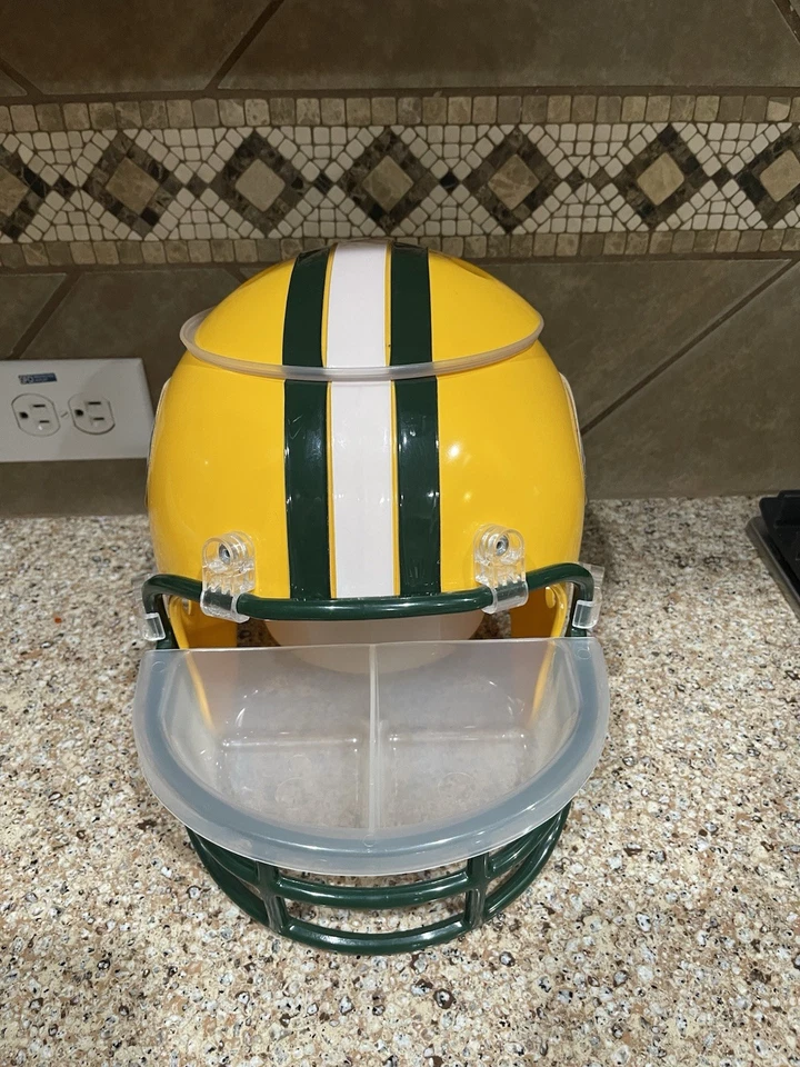 NFL GREEN BAY PACKERS TAMAÑO COMPLETO CASCO SNACK WINCRAFT CHIPS BANDEJAS DE INMERSIÓN Foto 2 de 4