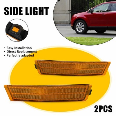 2X Front Side Marker Light Housings Amber For 2007 2008 09-2010 Lincoln MKX EAQ