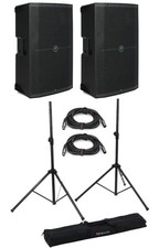 Mackie Thump215XT Enhanced 1400W 15-inch Powered Speaker Pair with Stands and