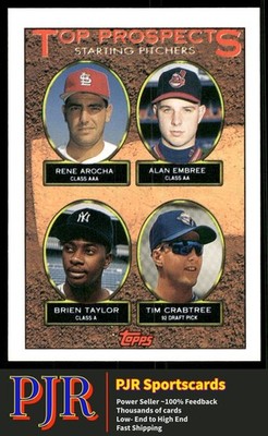 Rene Arocha / Alan Embree / Brien Taylor / Tim Crabtree TP, RC 1993 Topps #742