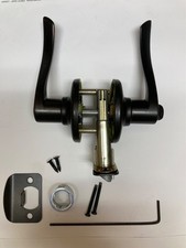 Kwikset Balboa Venetian Bronze Privacy Door Handle with Lock for Bedroom or Bath