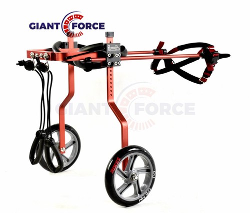 Adjustable Dog/Cat Wheelchair Cart For Handicapped Pet 2.2-38.5lb RED