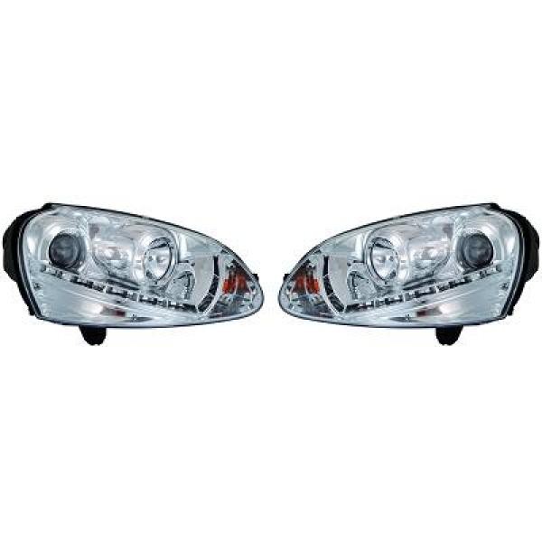 Scheinwerfer Passend FüR Set VW Golf 5 Baujahr 03-08 Klarglas/Chrom-image