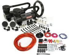 Viair 480c Dual Pack Black Airride Suspension Compressor 200 Psi With Wiring Kit