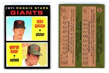 1971 Topps Giants Rookie Stars #276 Mike Davison George Foster Rookie Card (RC). rookie card picture