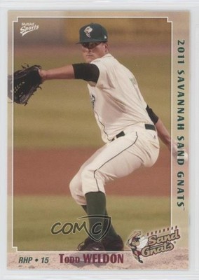 2011 MultiAd Sports Savannah Sand Gnats Todd Weldon #25 n1u