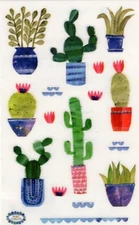 Mrs Grossman's COLLAGED CACTI Cactus Desert Mexico Arizona potted Stickers 2016