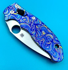 Spyderco Manix 2 C101GP2 w/Custom Wavy Gravy Titanium Scales & stock hardware