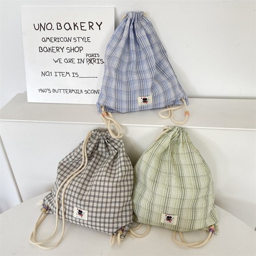 Vintage Drawstring Bag Korean Style Y2k Aesthetic Backpack Schoolbags - Picture 10 of 18