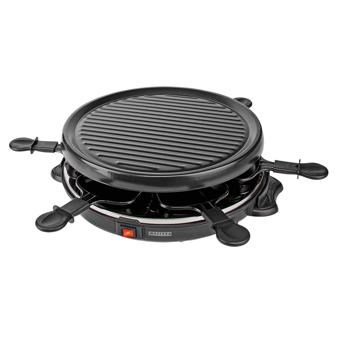 Machine à raclette gourmet 6 personnes 800W avec poêlons antiadhésifs