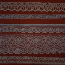 Antique Victorian Lace 23 Yard Lot Various Styles , Colors, And Sizes .lot 27