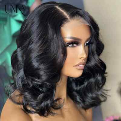 Body Wave Short Bob 13x4 Lace Front Wigs PrePlucked Body Wave Human Hair Wigs