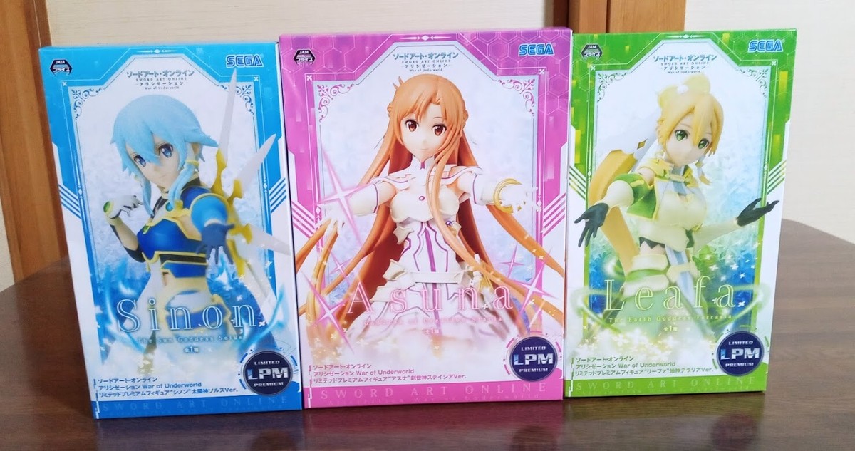 Sword Art Online SAO LPM Goddess Figure Set Of 3 