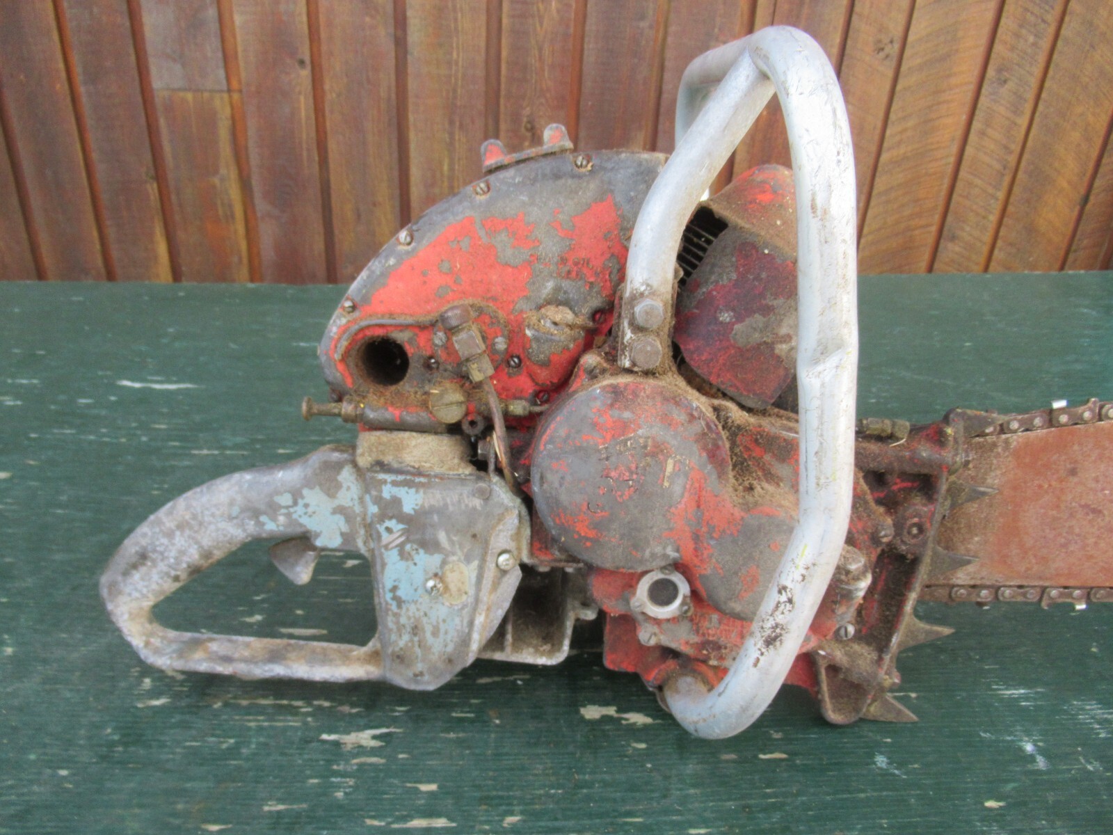 Vintage HOMELITE Chainsaw Chain Saw with 17" Bar with Log Spike eBay