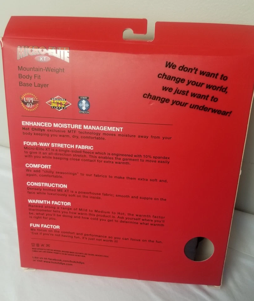 Hot Chillys ¡¡NUEVO!! Capa base ajustada gris XL para hombre Micro Elite XT Mountain Weight Foto 2 de 4