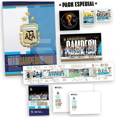 Argentina 2023 Pack Set Campeon FIFA World Cup Soccer Qatar MNH