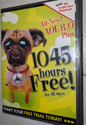 America Online AOL ISP 8.0 Plus CD for Windows 3.1 or Mac OS X Collectible 2003