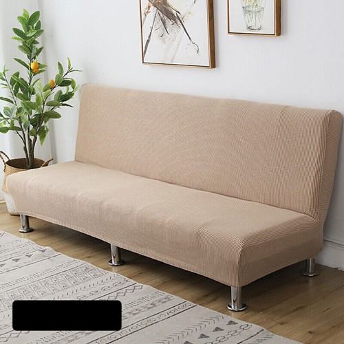 Slipcover Without Armrests Armless Sofa Cover Stretch Couch Sofa Bed Protector - Picture 19 of 38