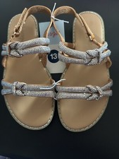 Back 2 School Girls Sandals- Size 13- Shiny Rhinestone Design Spring Summer Play