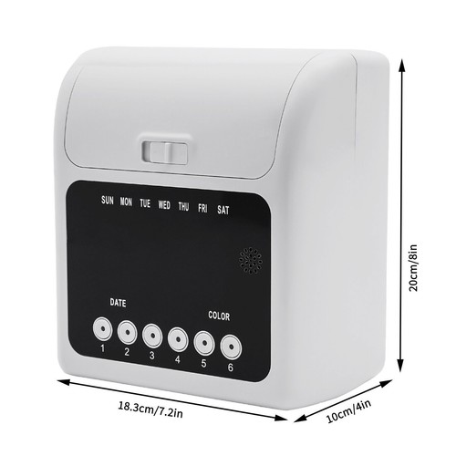 Employee Attendance Punch Time Clock Payroll Recorder LCD Machine with 50 Cards - Picture 15 of 17