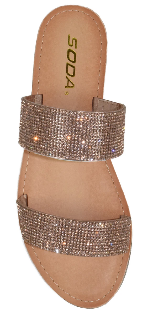 Soda rhinestone best sale slides