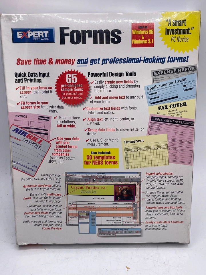 Expert Software Forms For Windows 1994 3.5” IBM Disk Factory Sealed  NOS - Image 3 of 3