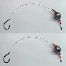 2 Pcs Drum Bottom Fishing Rig Red Fish Carolina Rig 3oz Catfish 7/0 Circle Hook