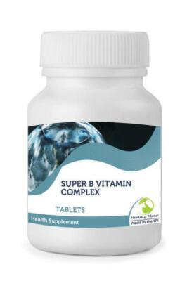 B Vitamins Super Complex 500 Tablets British Quality B1 B2 B3 B5 B6 B7 B9 B12