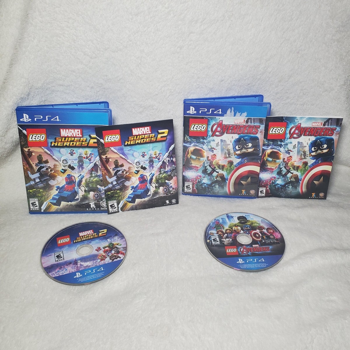 PS4 LEGO Marvel Super Heroes 2 & Avengers CIB Lot of 2 Sony