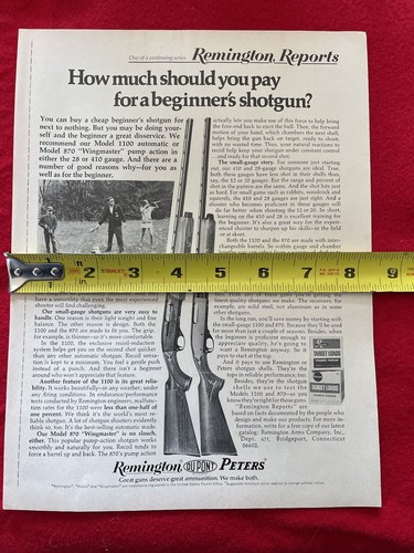 Remington 1972 Printwerbung Modelle 1100 & 870 Waffenwerbung - Bild 5 von 7
