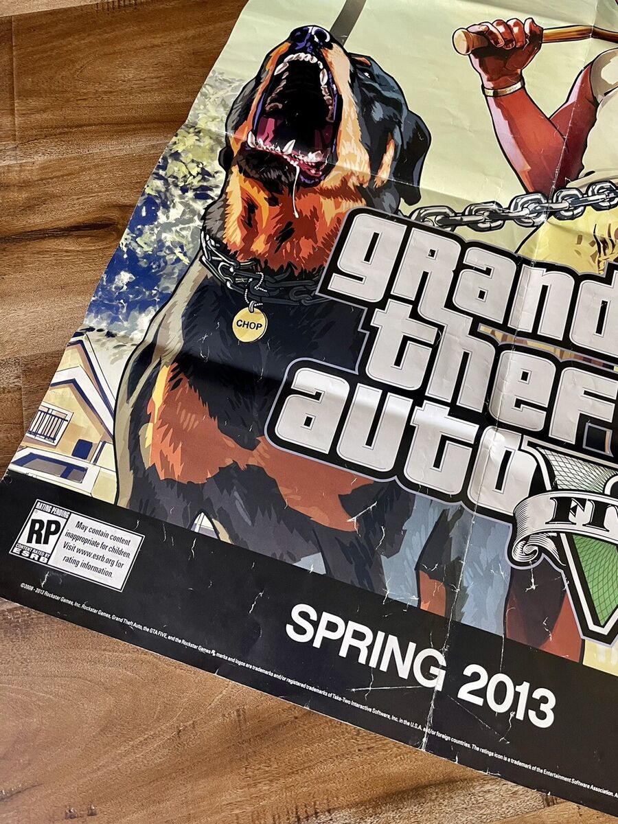 Poster Cartaz GTA V PS3 PS4 Playstation PC game Xbox 360