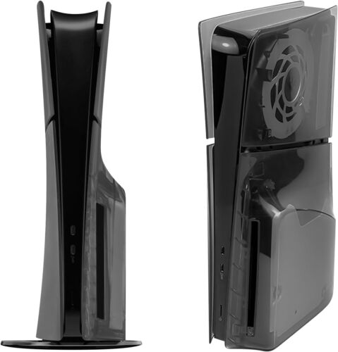 Plates for PS5 Slim (model - Slim) Console Covers Faceplates - Transparent Black