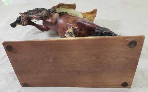 Cavallo Cowboy Dipinto a Mano Stile Capodimonte Firmato A.Santini scultura - Foto 6 di 15